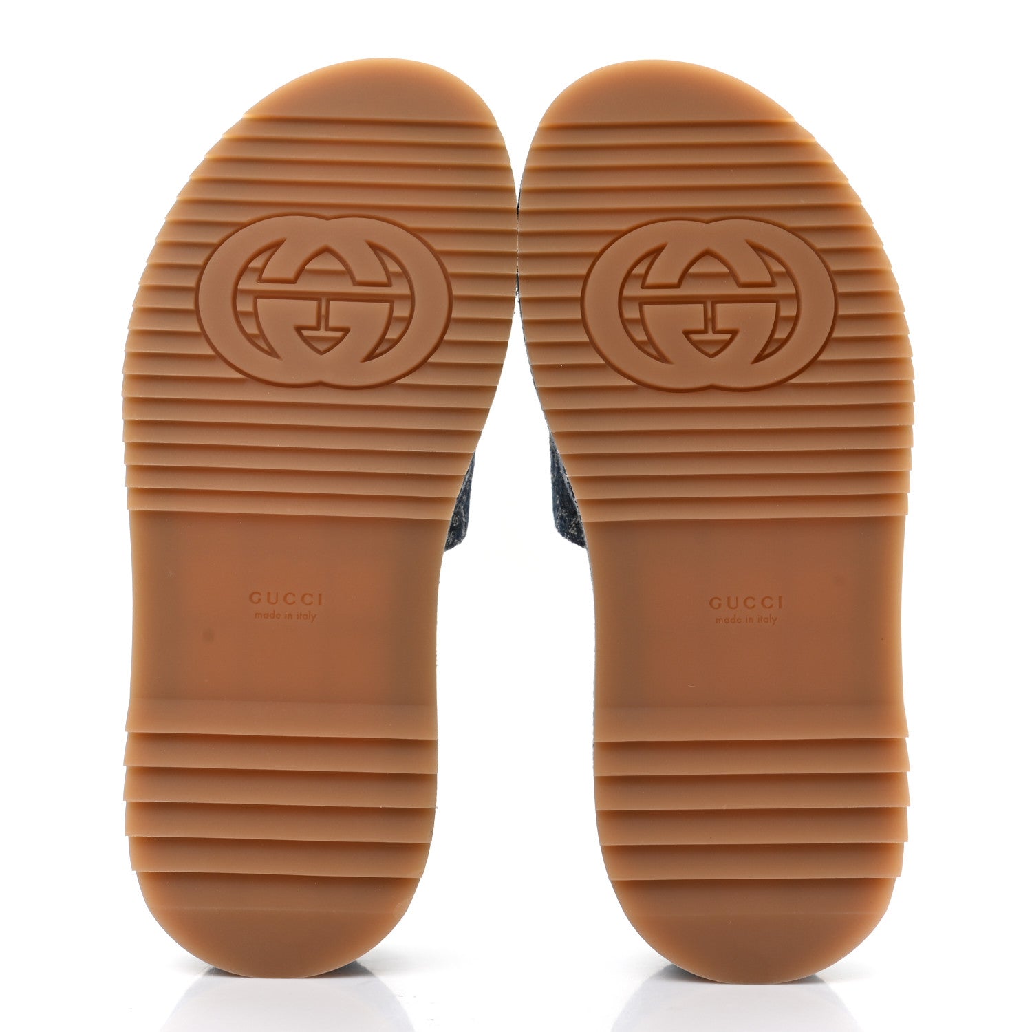 Gucci New Denim GG Monogram Angelina Platform 55mm Slide Sandals 36 Blue Tea 5 of 9