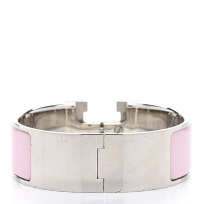 Hermes Enamel Wide Clic Clac H Bracelet PM Rose Nymph 3 of 6