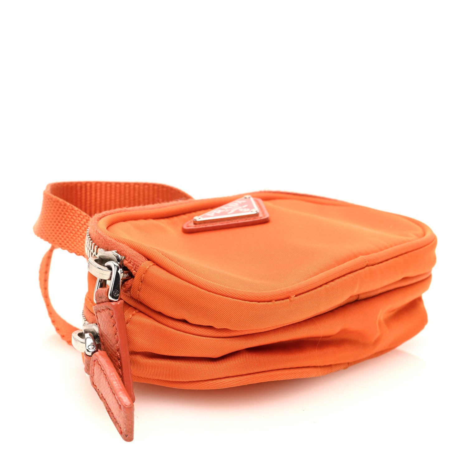 Prada Nylon Saffiano Mini Top Handle Bag Orange 4 of 6