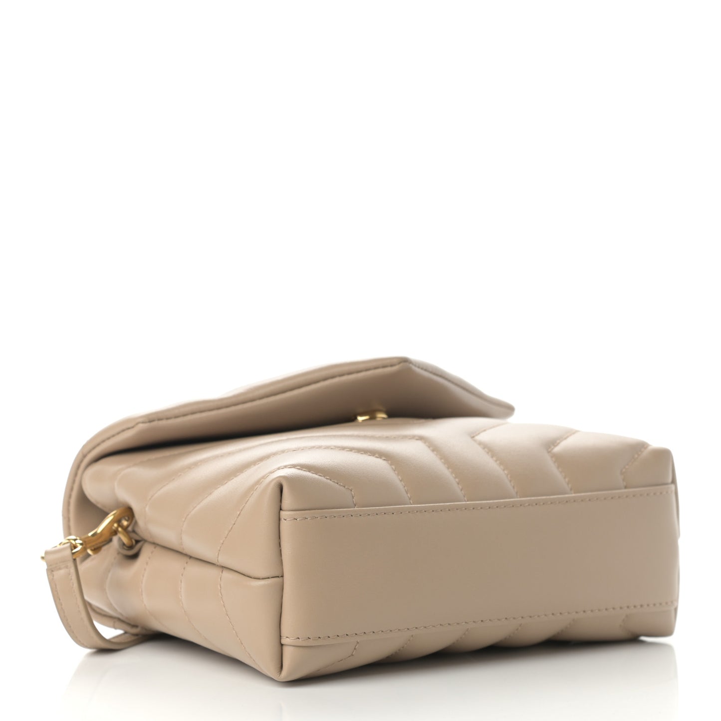 Calfskin Y Quilted Monogram Toy Loulou Crossbody Bag Dark Beige