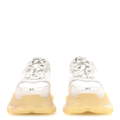 Balenciaga Fabric Mesh Clear Sole Womens Triple S Sneakers 41 White 3 of 8