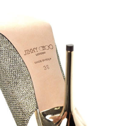Jimmy Choo Glitter Fabric Nova Pumps 36 Gold 9 of 9
