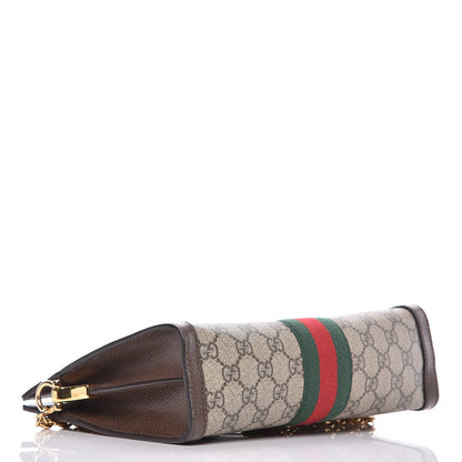 Gucci GG Supreme Monogram Web Small Ophidia Chain Shoulder Bag Brown 4 of 9