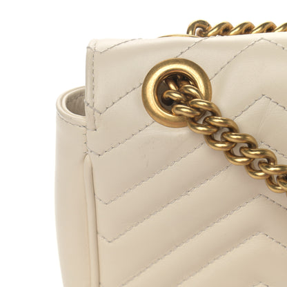 Gucci Calfskin Matelasse Small GG Marmont Shoulder Bag White 14 of 14