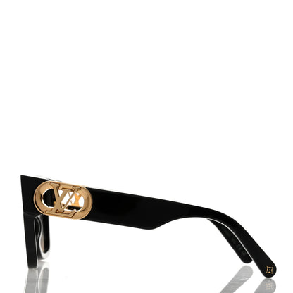 Louis Vuitton Acetate LV Link PM Square Sunglasses Z1566W Black 3 of 9