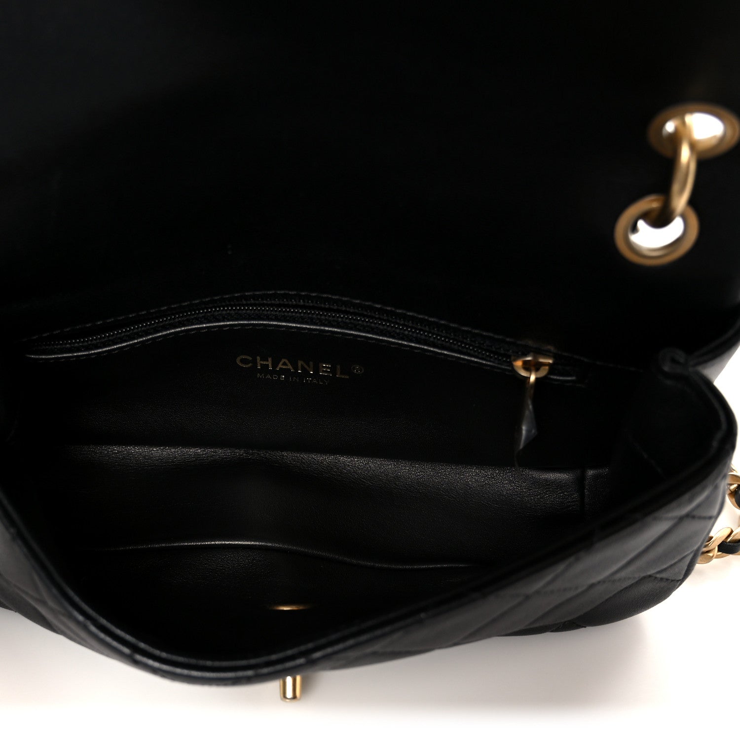 Chanel Shiny Lambskin Chain Is More Flap Black 5 of 11