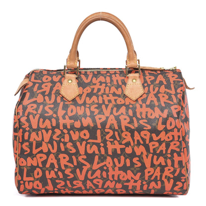 Louis Vuitton Monogram Graffiti Speedy 30 Orange 1 of 16