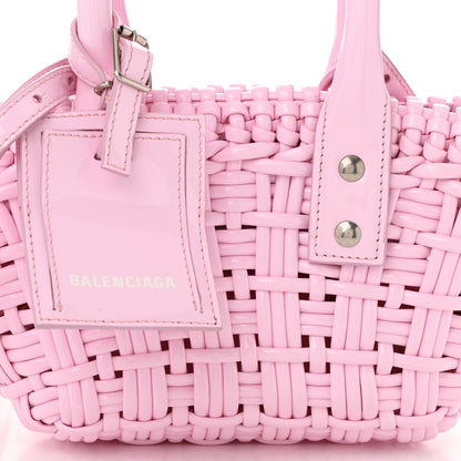 Balenciaga Faux Calfskin Braided Varnished XXS Bistro Basket Candy Pink 8 of 10
