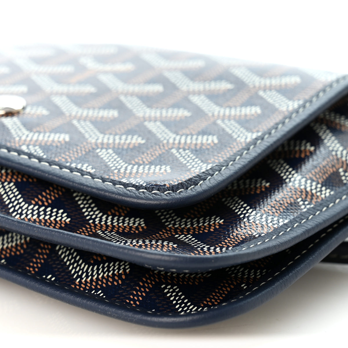 Goyard Goyardine Plumet Wallet Clutch Navy 10 of 10