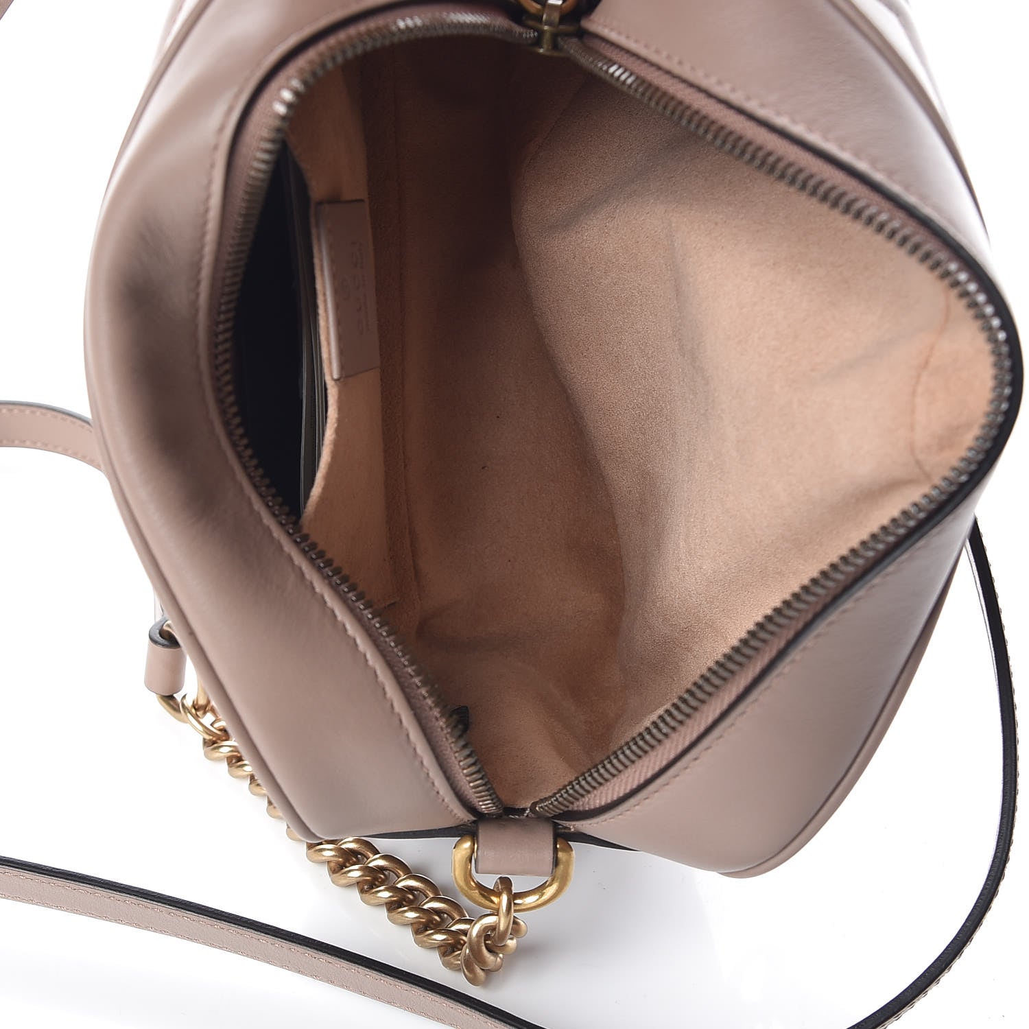 Gucci Calfskin Matelasse Small GG Marmont Chain Shoulder Bag Porcelain Rose 5 of 9