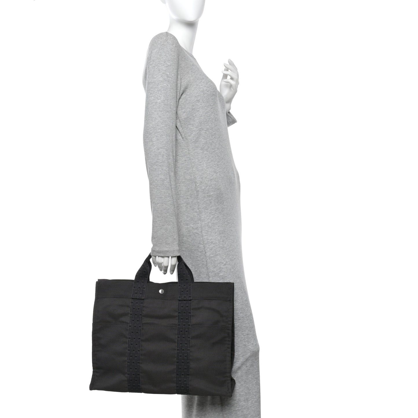 Canvas Herline MM Tote Grey