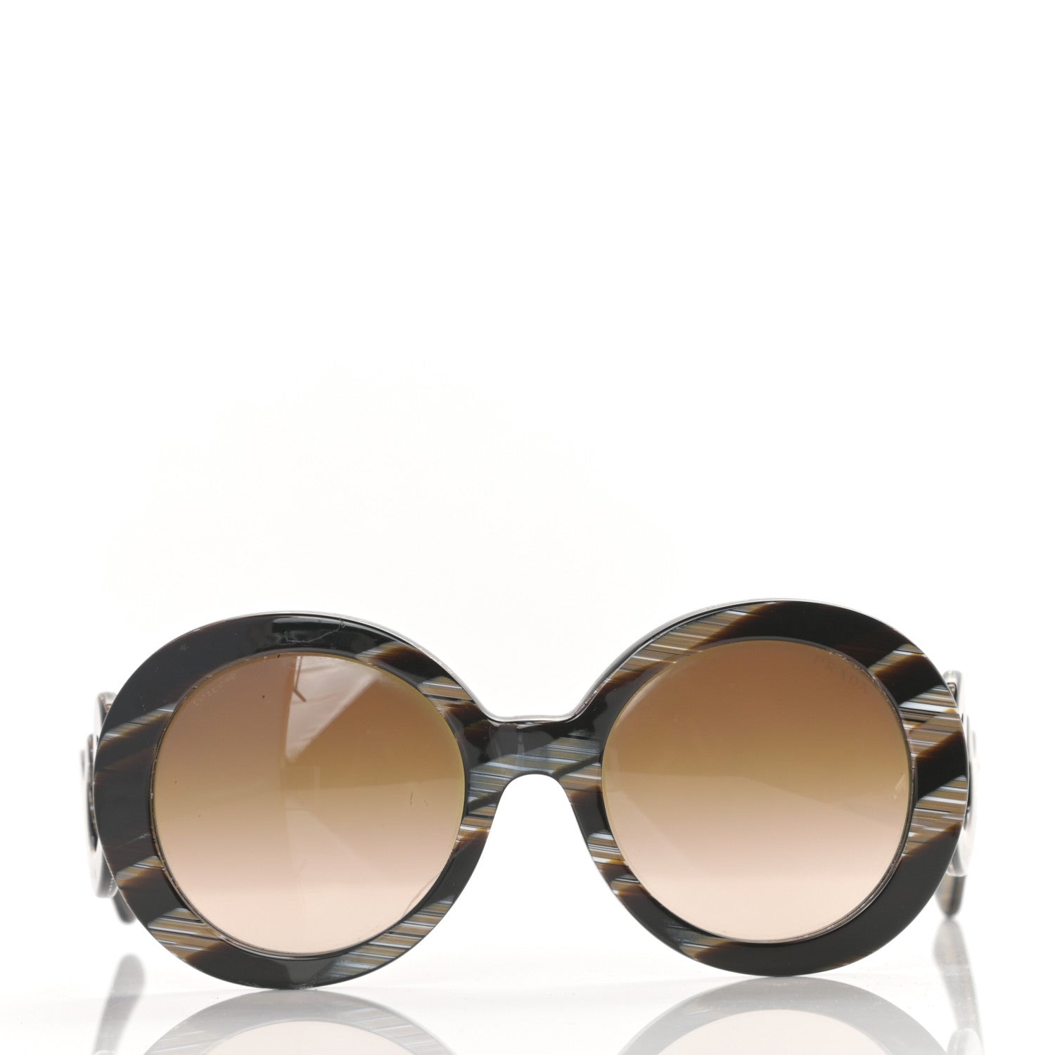 Prada Baroque Sunglasses SPR 27N Black Horn 2 of 8