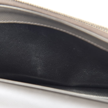 Saint Laurent Grain De Poudre Matelasse Chevron Monogram Envelope Chain Wallet Coal 7 of 10