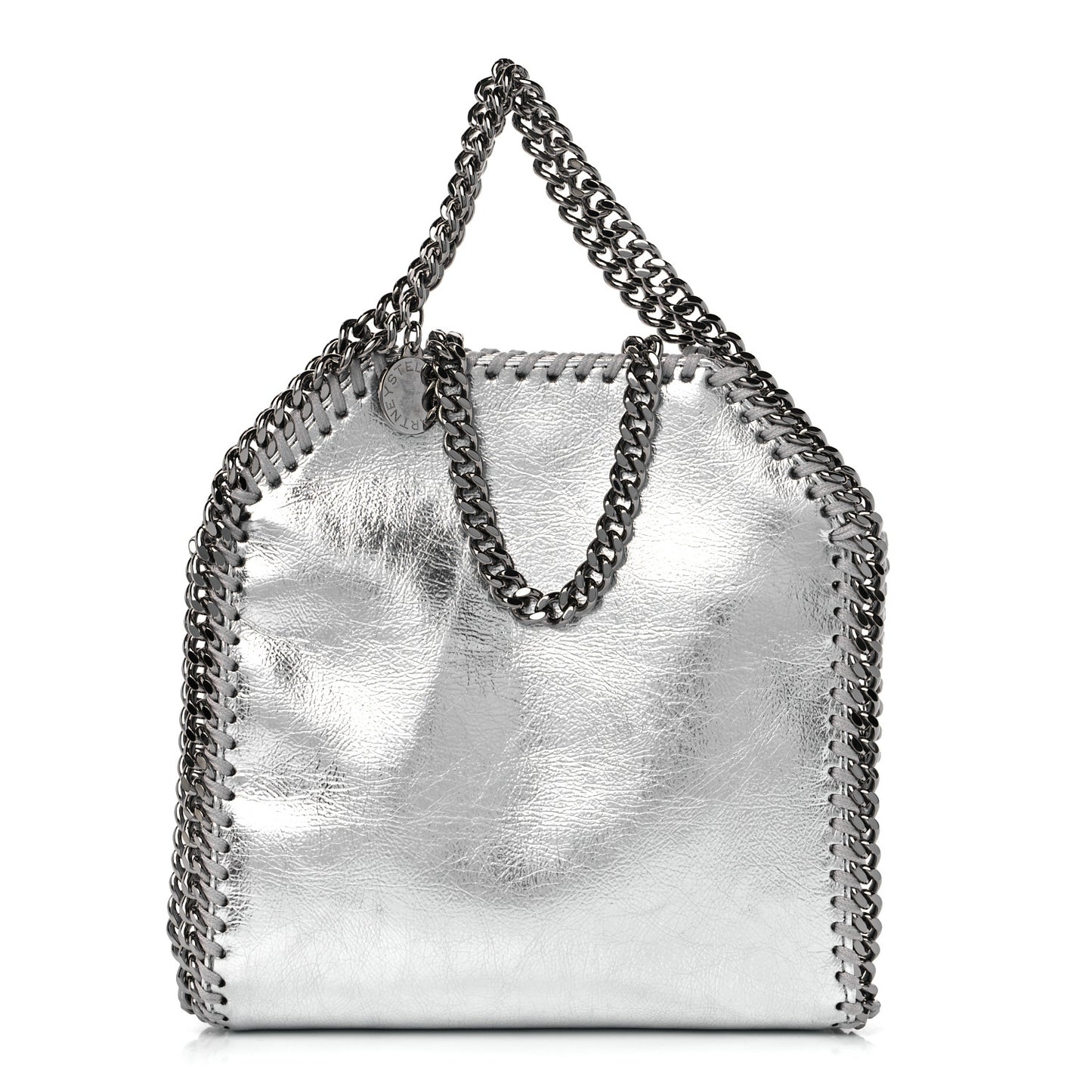 Metallic Eco Alter Nappa Tiny Falabella Tote Silver
