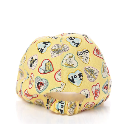 Chanel Canvas Coco Hearts Cap Hat S Yellow 3 of 6
