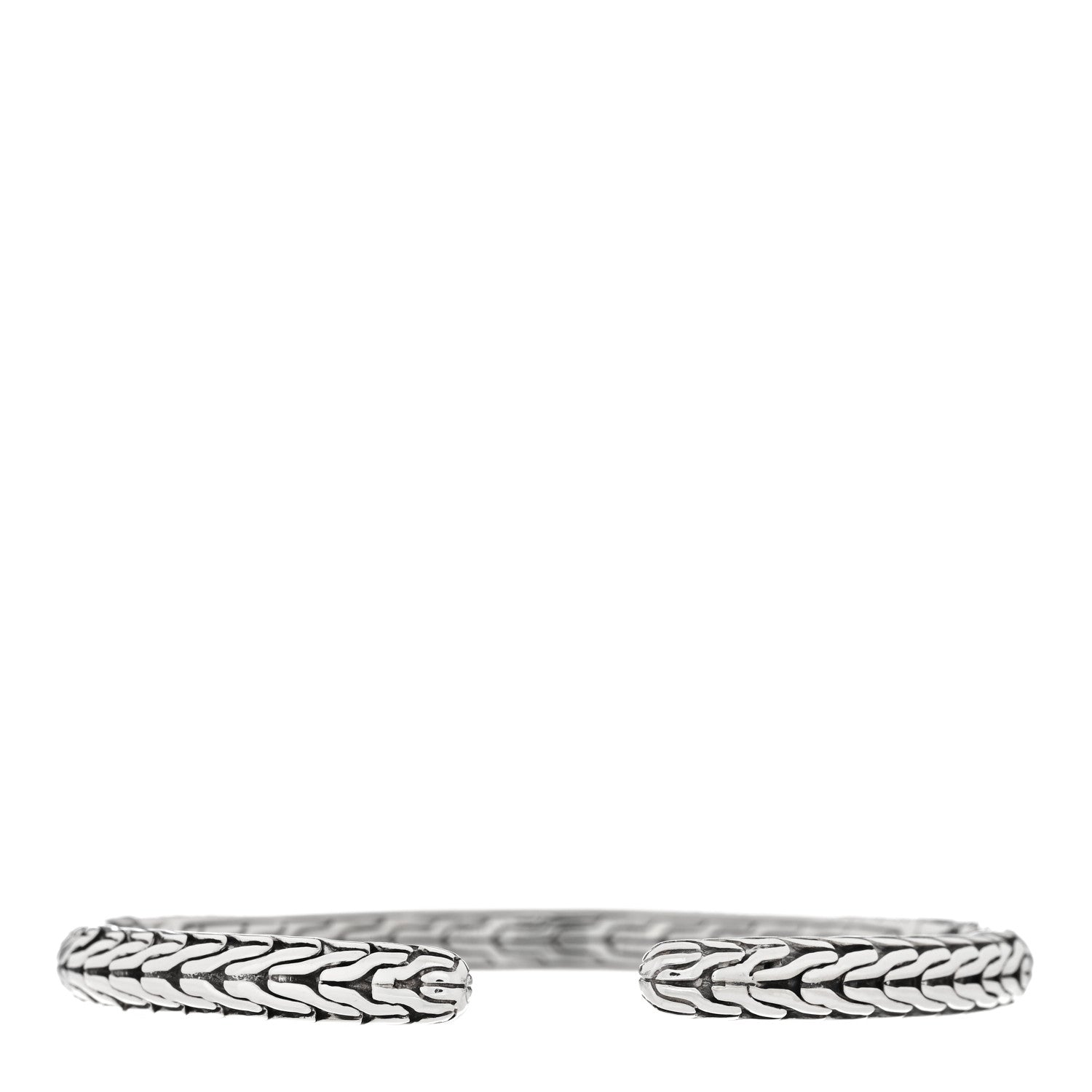 John Hardy Sterling Silver Diamond Classic Chain Cuff Bracelet 2 of 3