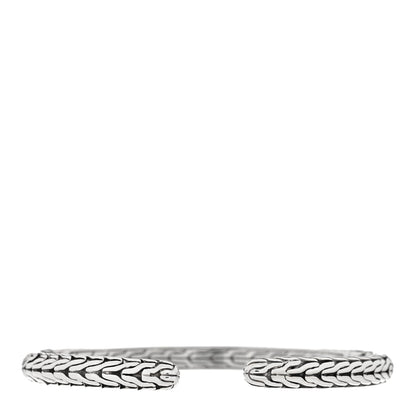 John Hardy Sterling Silver Diamond Classic Chain Cuff Bracelet 2 of 3
