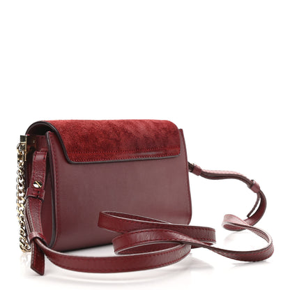 Chloe Suede Calfskin Mini Faye Shoulder Bag Plum Purple 2 of 9