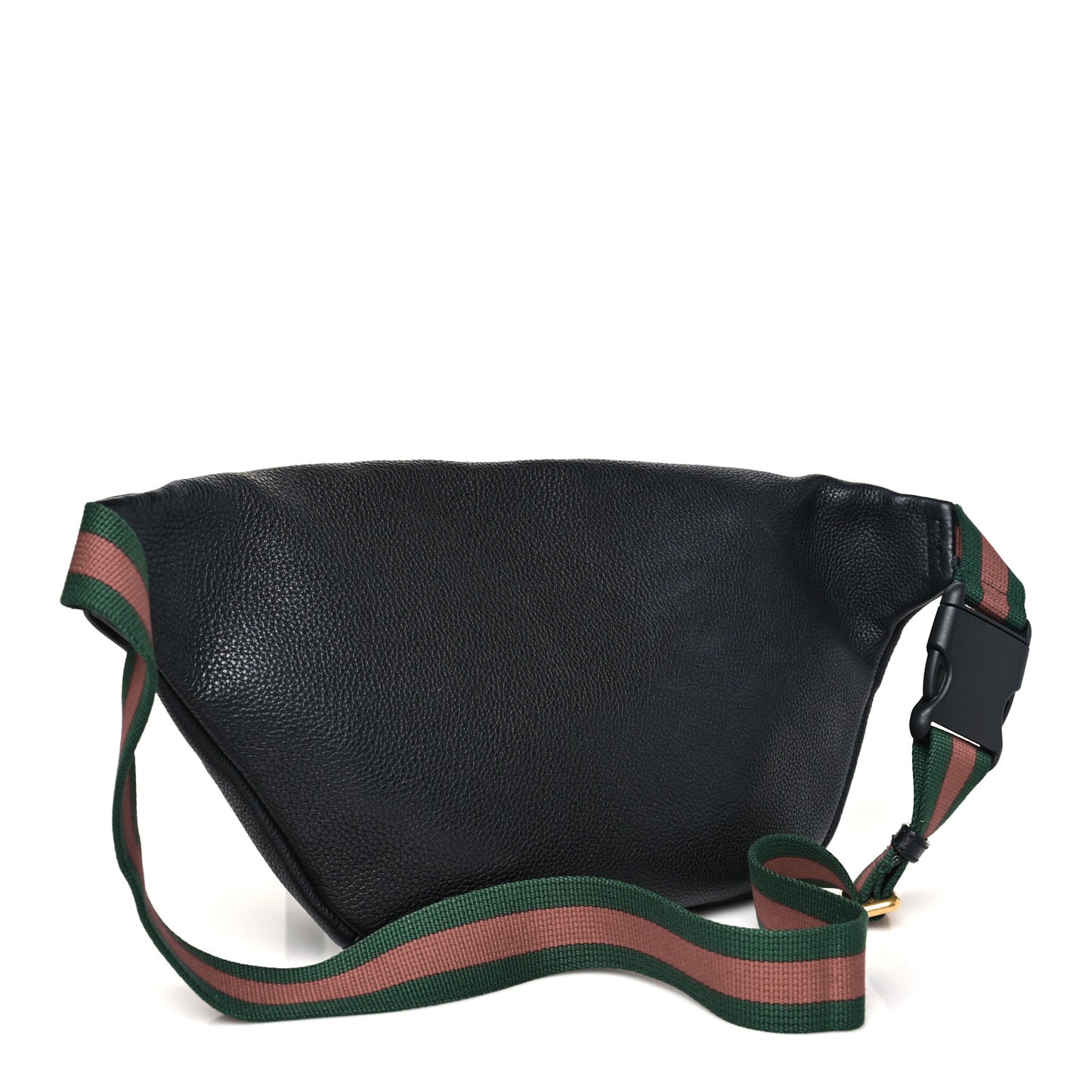 Grained Calfskin Logo Belt Bag Black