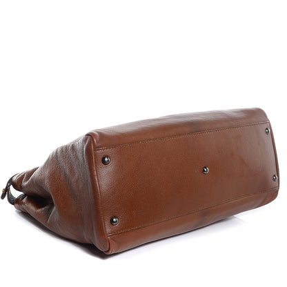 Fendi Goatskin Zucca Large Peekaboo Iconic Satchel Cuoio Tobacco Moro 5 of 11