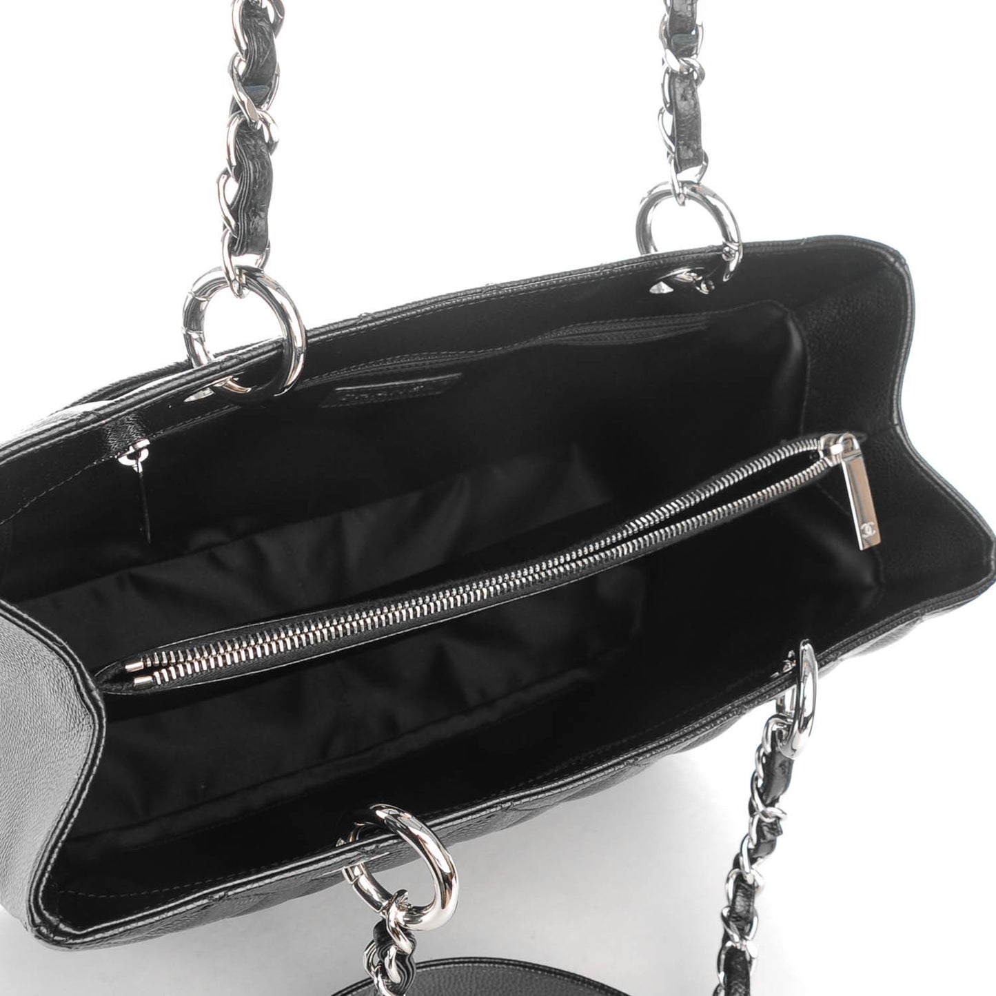 Caviar Quilted Grand Shopping Tote GST Black