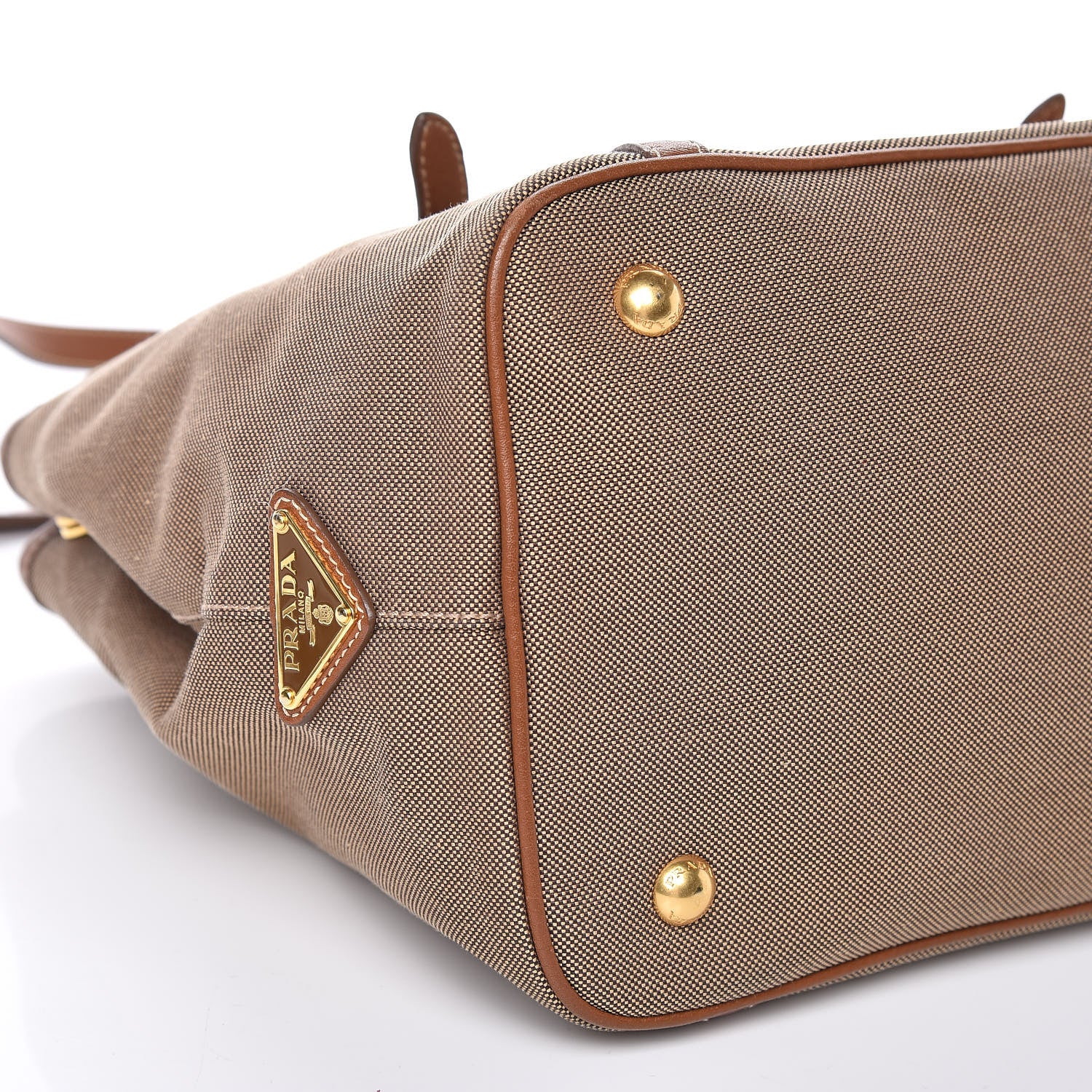 Prada Jacquard Logo Tote Corda Brandy 9 of 10