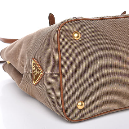 Prada Jacquard Logo Tote Corda Brandy 9 of 10