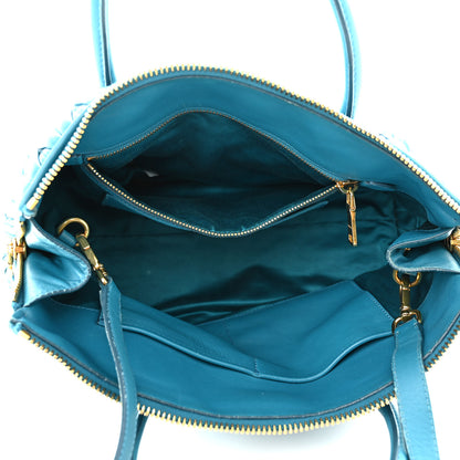 Miu Miu Nappa Matelasse Top Handle Bag Turchese 5 of 18