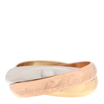 Cartier 18K Pink Yellow White Gold Classic Les Must De Cartier Trinity Ring 51 5.75 1 of 4