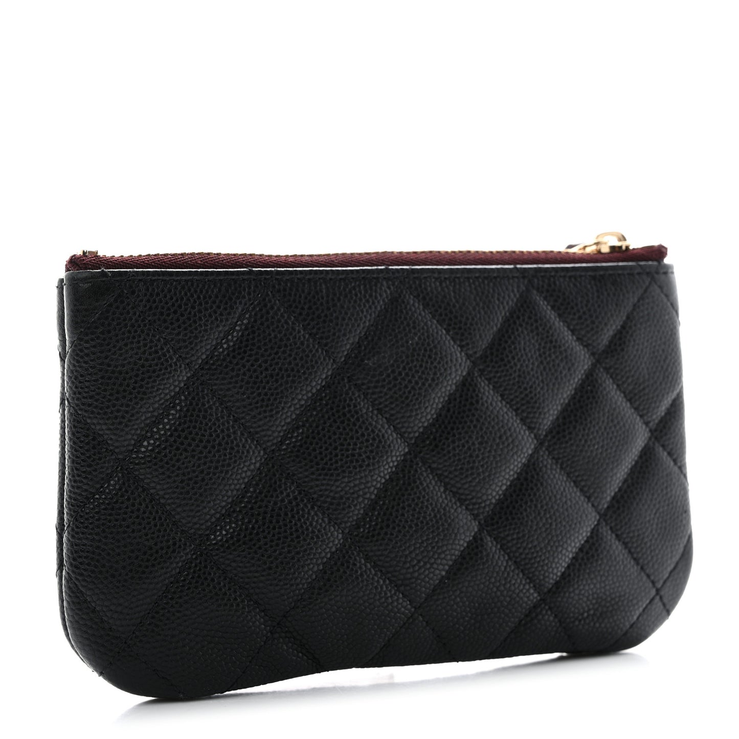 Caviar Quilted Small Cosmetic Case Black