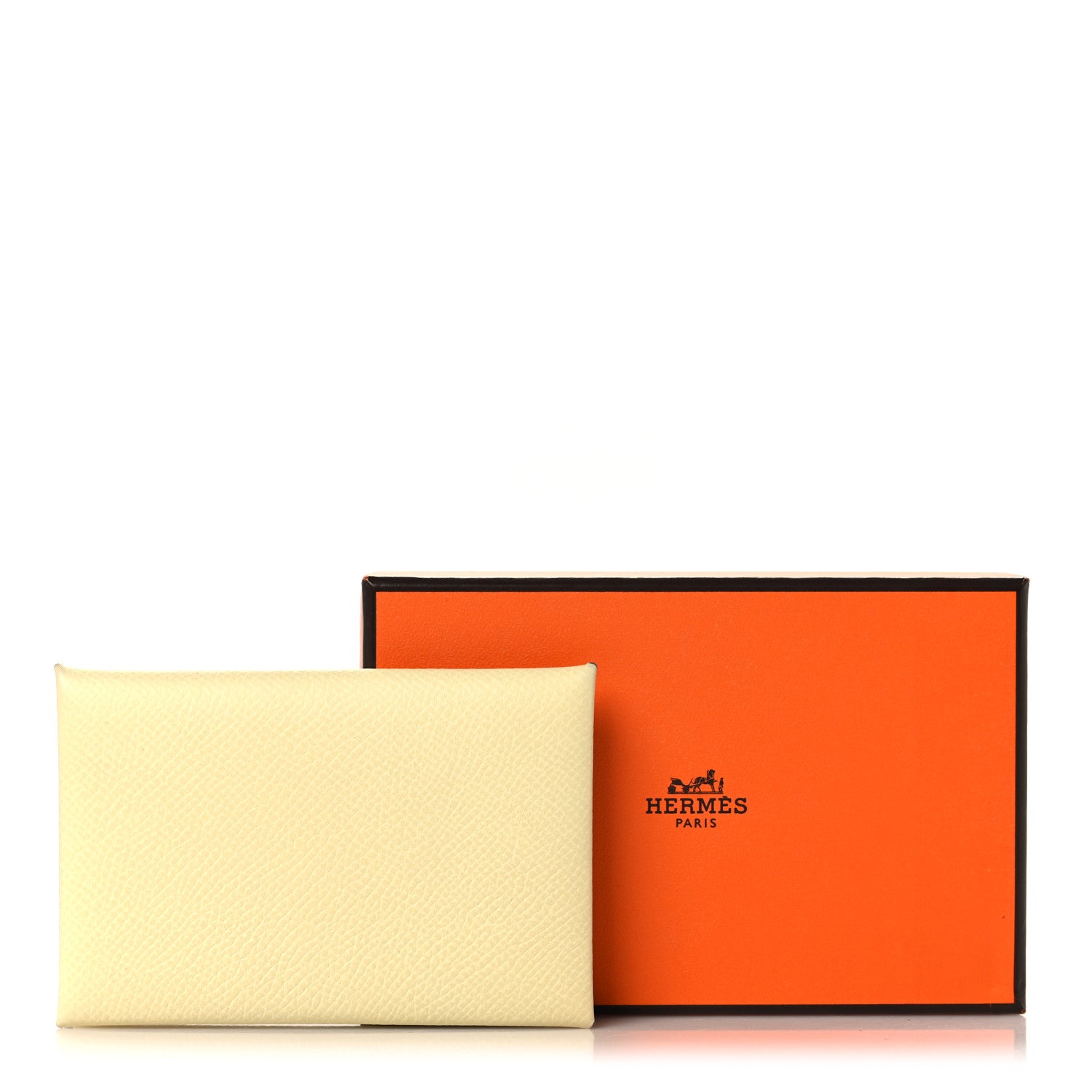 Hermes Epsom Calvi Card Case  Jaune Milton 7 of 7