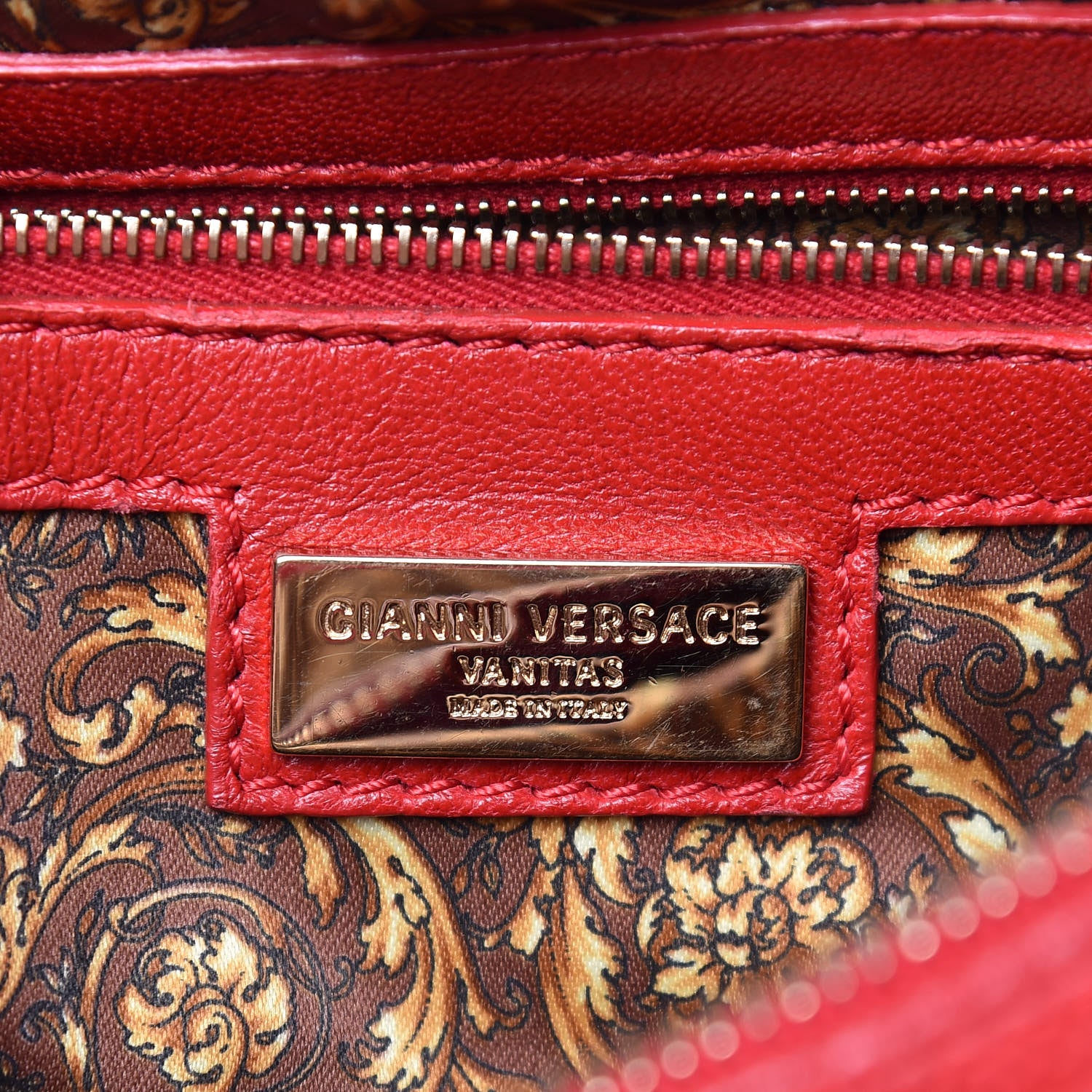 Versace Barocco Quilted Nappa Vanitas Demetra Bag Red 9 of 28