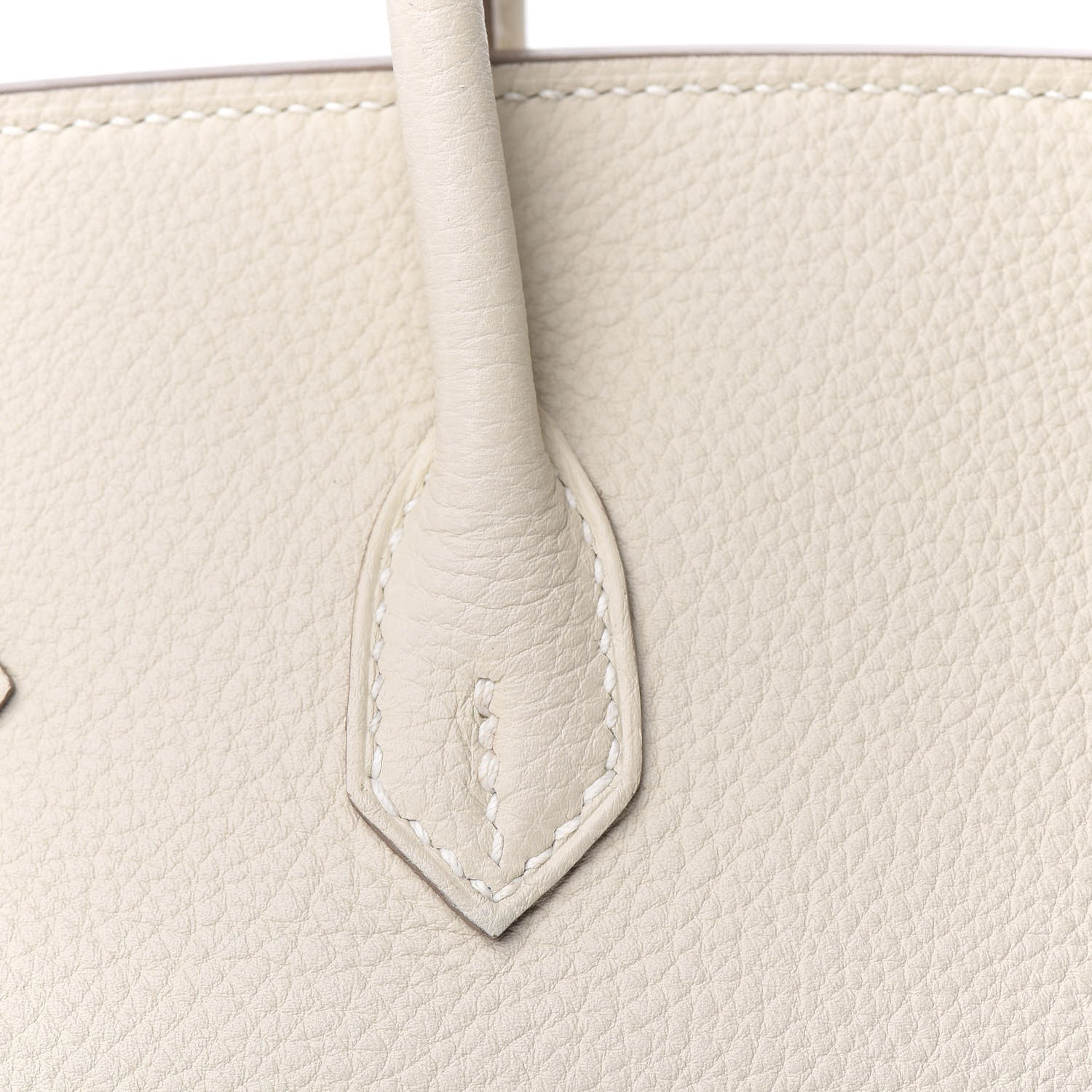 Hermes Taurillon Clemence Birkin 25 Craie 10 of 33