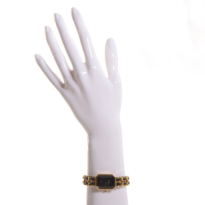 Chanel Stainless Steel Lambskin 20mm Chain Premiere Quartz Watch Gold L 2 of 6