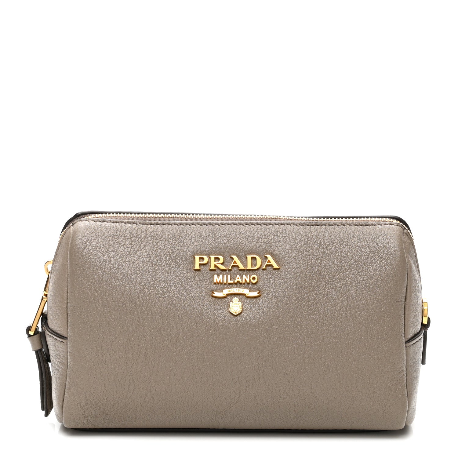 Prada Vitello Daino Cosmetic Pouch Argilla 1 of 8