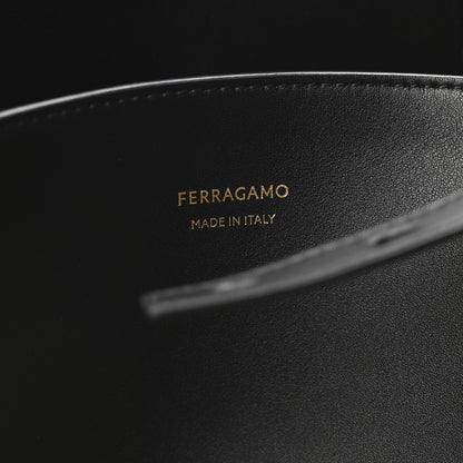 Salvatore Ferragamo Canvas Calfskin Medium Charming Tote Natural Black 7 of 10