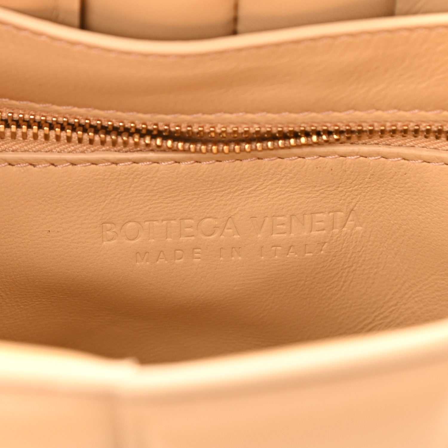Bottega Veneta Lambskin Maxi Intreccio Padded Chain Cassette Crossbody Bag Almond 5 of 8