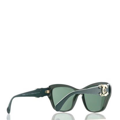 Chanel Acetate Lambskin CC Sunglasses 5457-Q-A Green 4 of 8