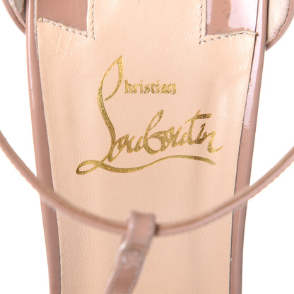 Christian Louboutin Patent Senora 100 Sandals 39 Nude 9 of 9