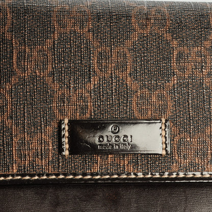 Gucci GG Supreme Monogram Joy Continental Snap Oranizer Wallet Dark Brown 7 of 7