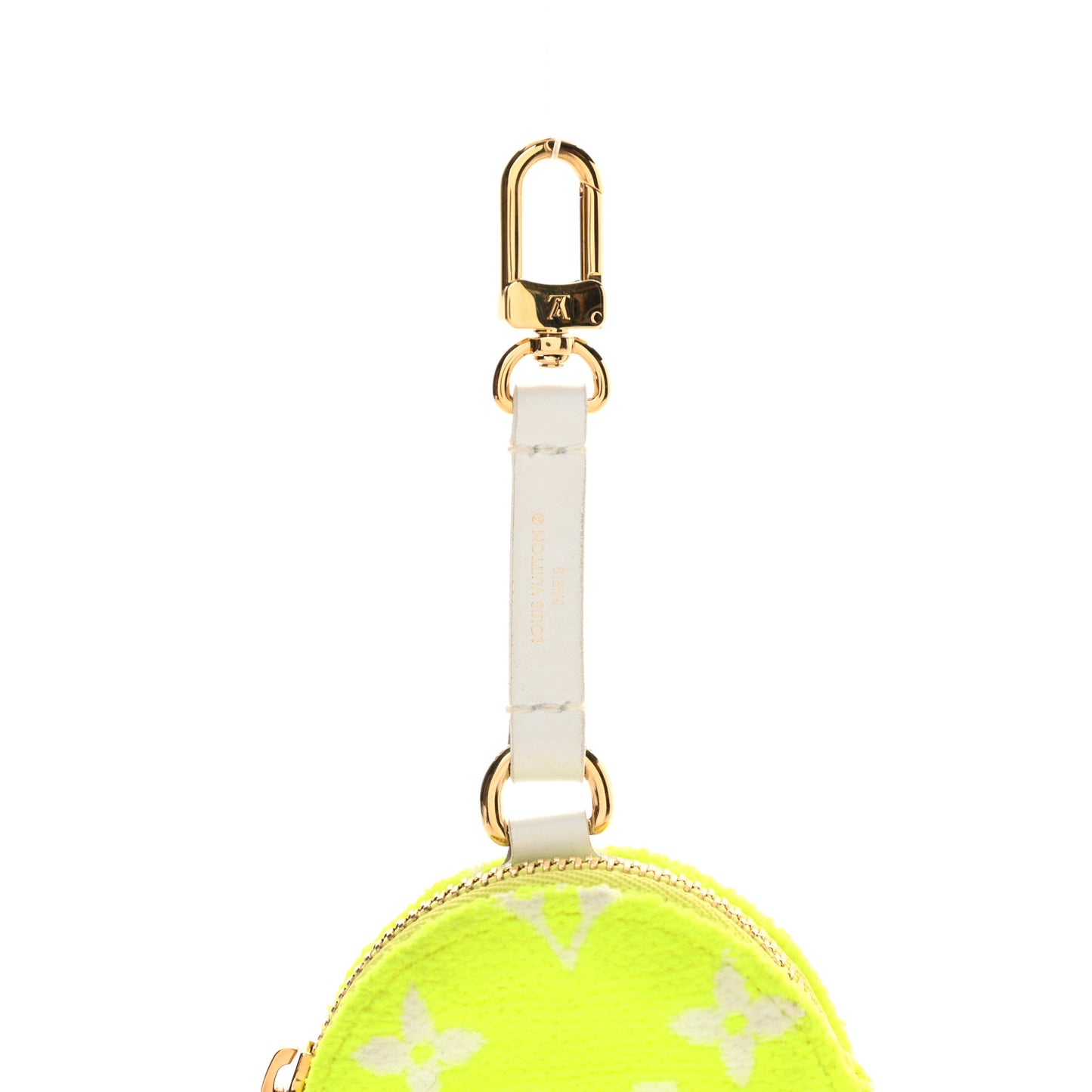 Fabric LV Match Ellipse BB Round Coin Purse Yellow