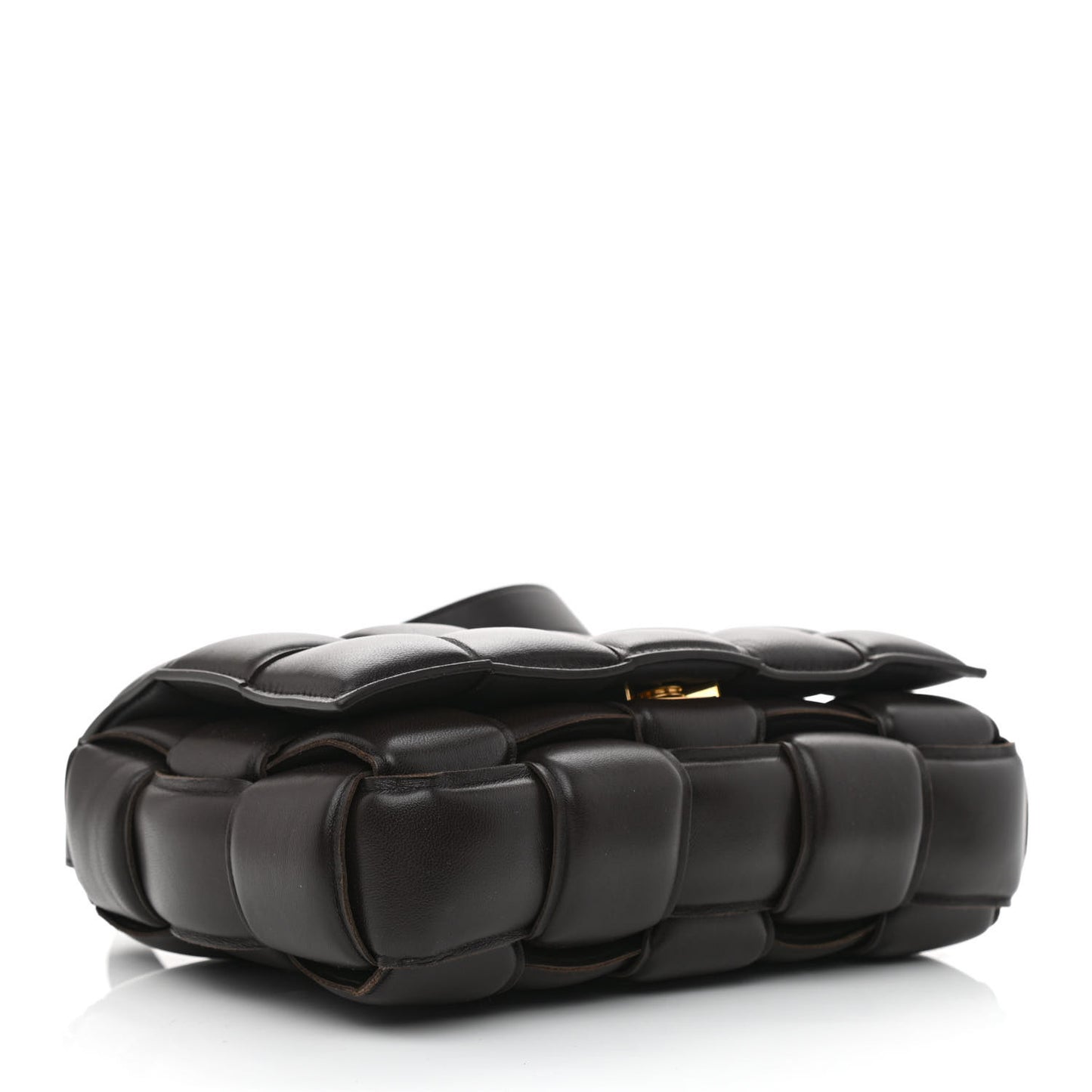Nappa Maxi Intreccio Padded Cassette Crossbody Bag Fondente