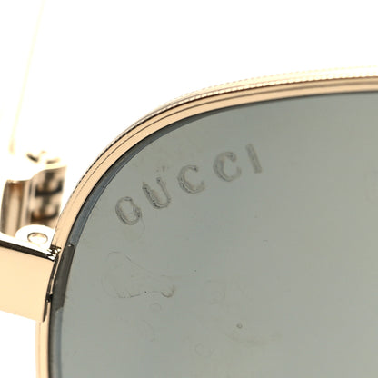 Gucci Web Aviator Sunglasses GG0137S Gold Black 7 of 8