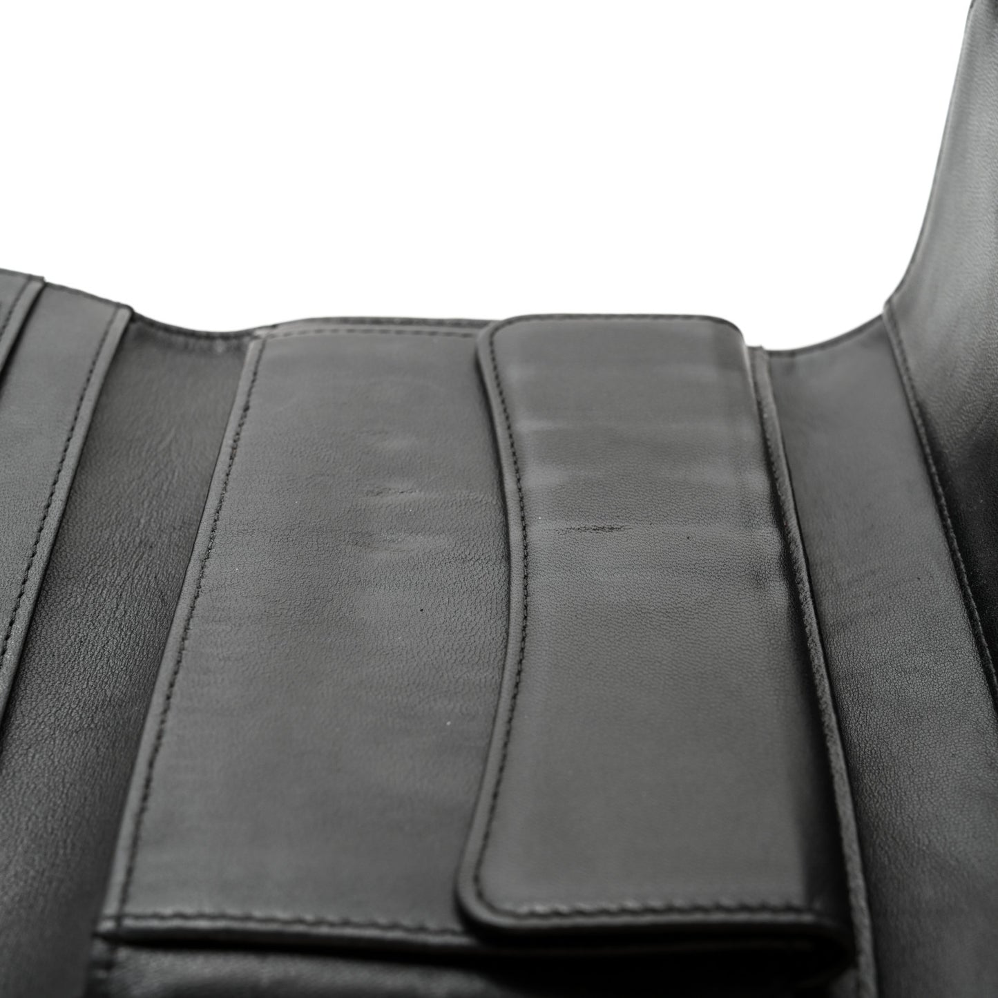 Lambskin Quilted Large Flap Wallet Black
