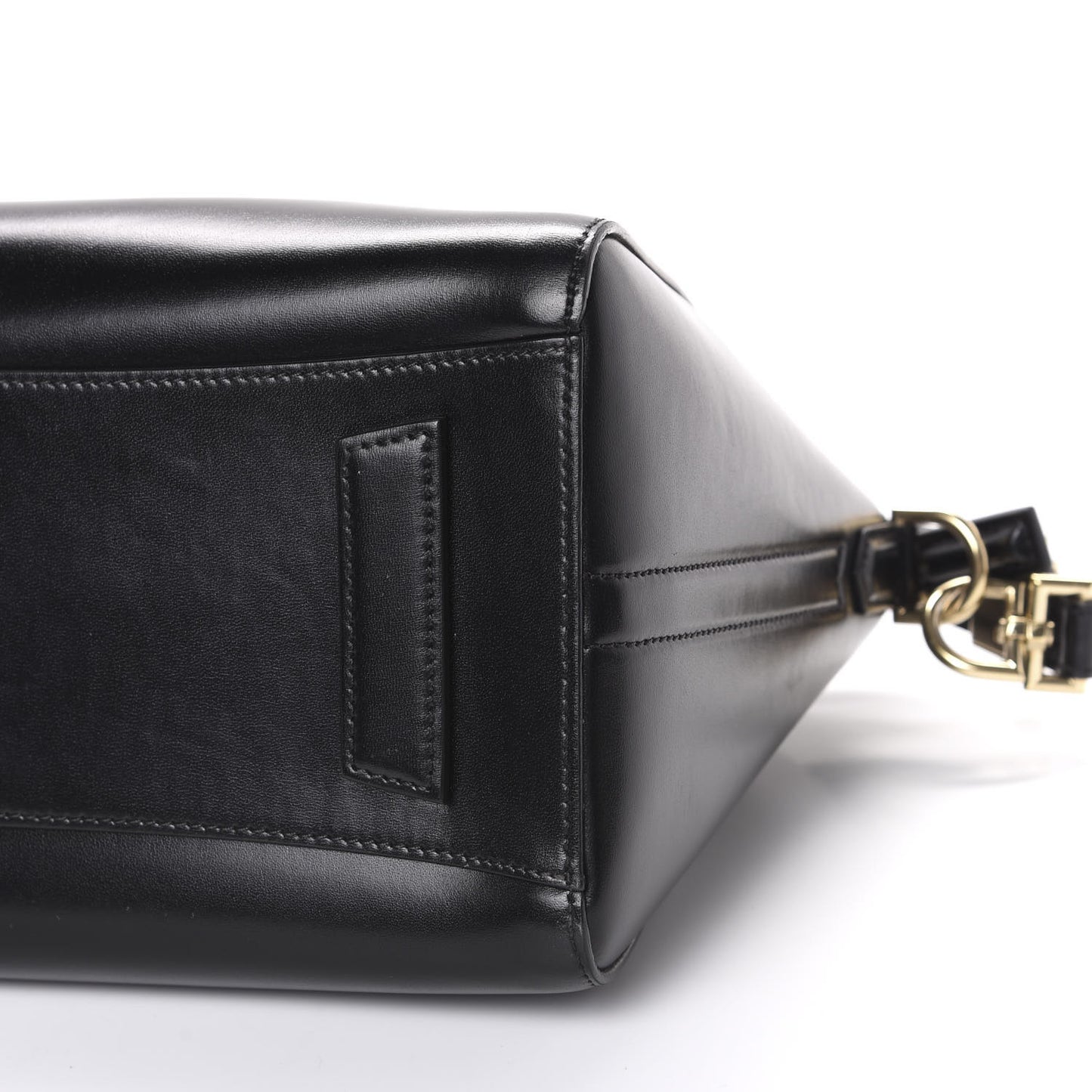 Shiny Lord Calfskin Small Antigona Black