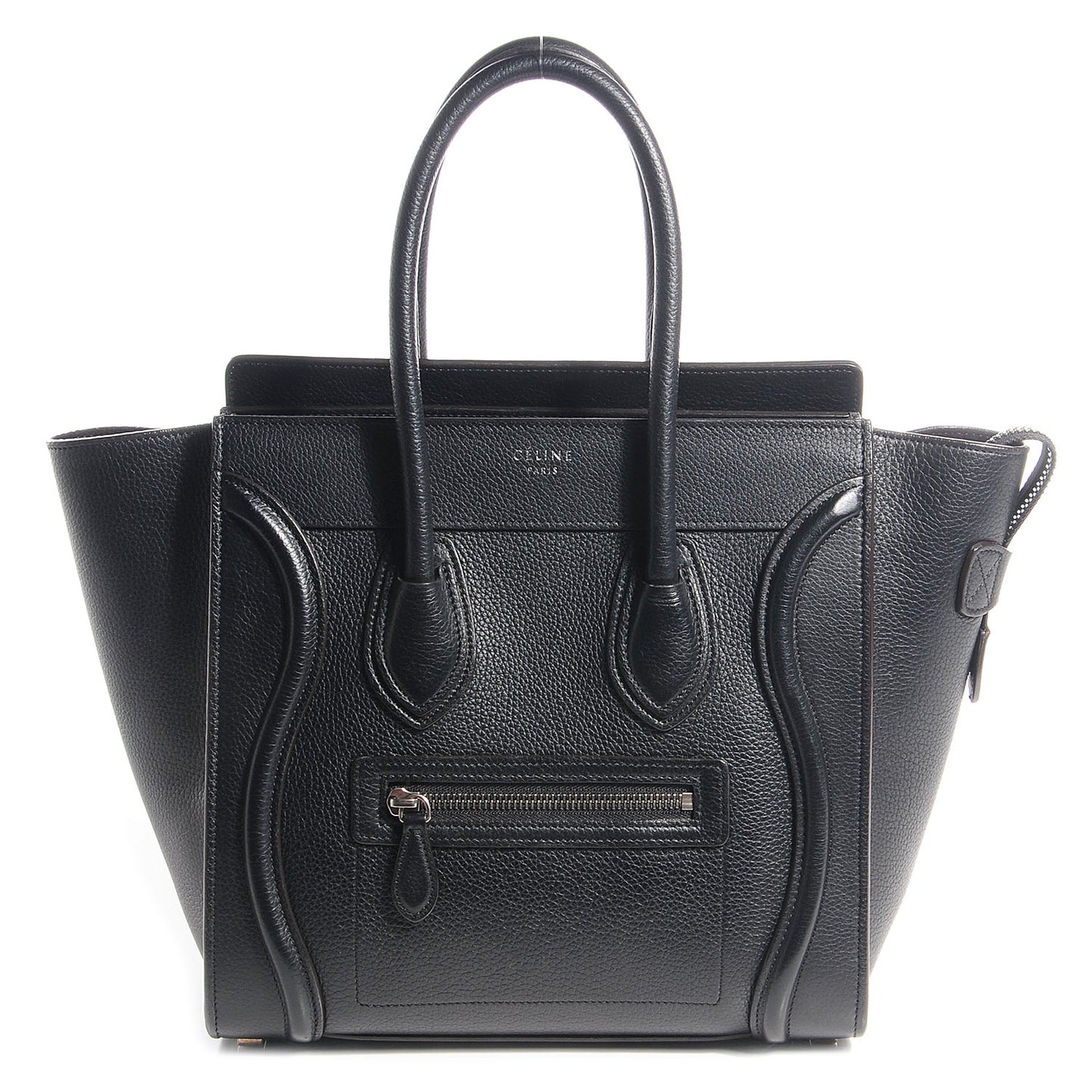 Drummed Calfskin Micro Luggage Black