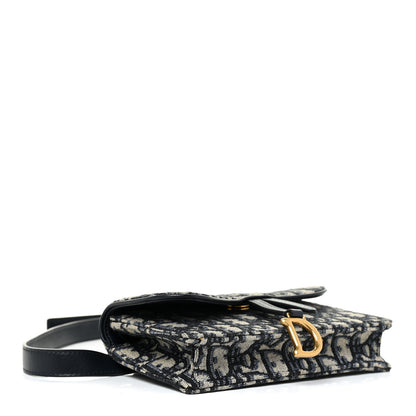 Christian Dior Oblique Saddle Belt Bag Blue 3 of 8