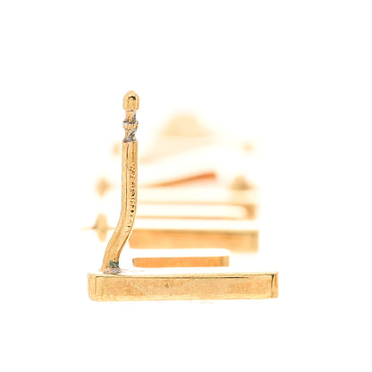 Fendi Metal Signature Earrings Gold 5 of 6