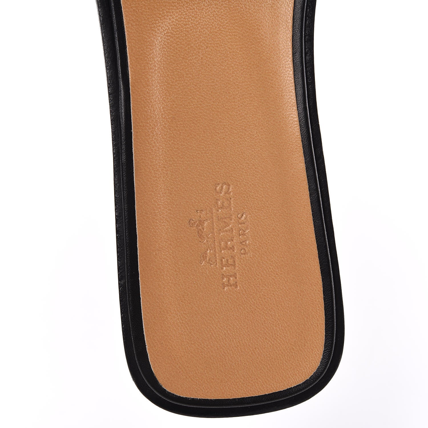 Hermes Box Calfskin Oran Sandals 39 Black 7 of 12