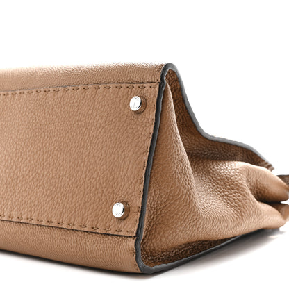 Fendi Cuoio Romano Selleria Bi-Color Large Peekaboo Iconic Satchel  Mou Deserto 11 of 11